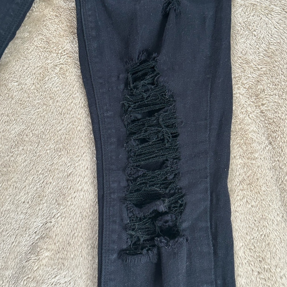 Express Black Ripped Distressed skinny Jeans - Picture 7 of 11